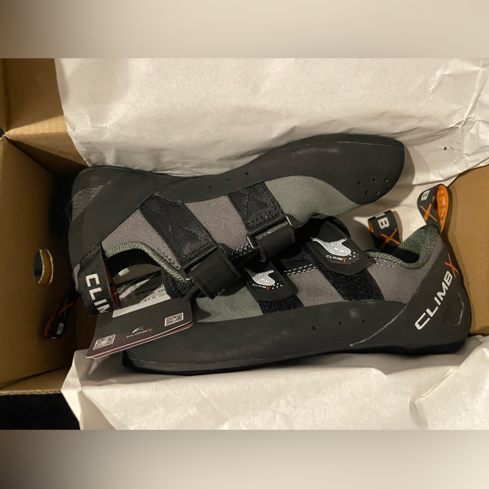 ClimbX rave granite climbing shoes - brand new in box with tags